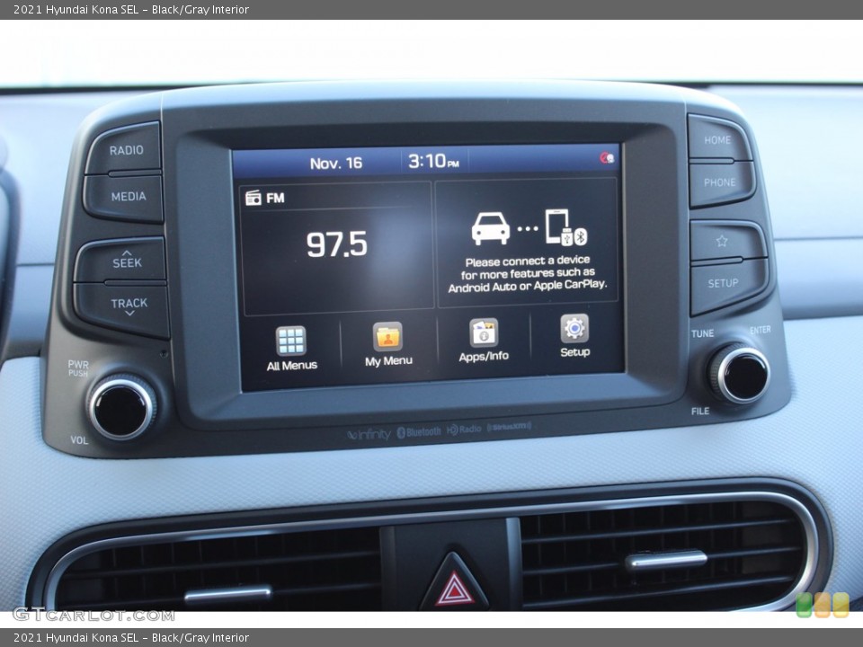 Black/Gray Interior Controls for the 2021 Hyundai Kona SEL #140235152