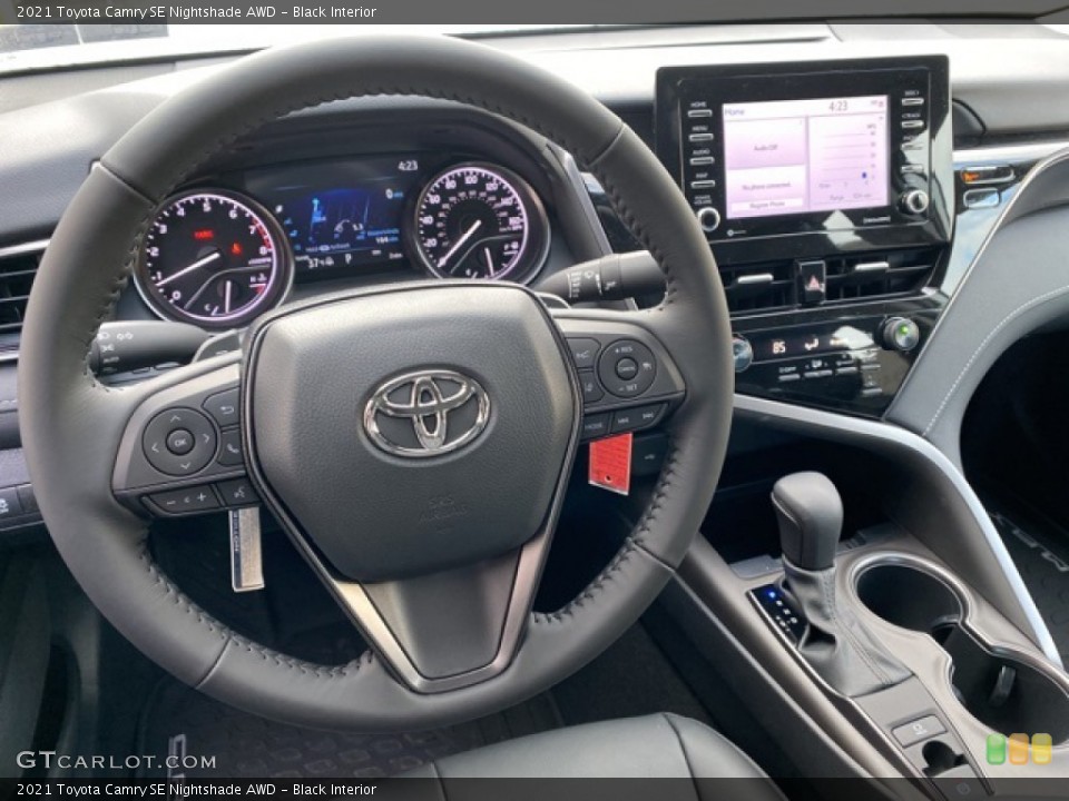 Black Interior Steering Wheel for the 2021 Toyota Camry SE Nightshade AWD #140237070
