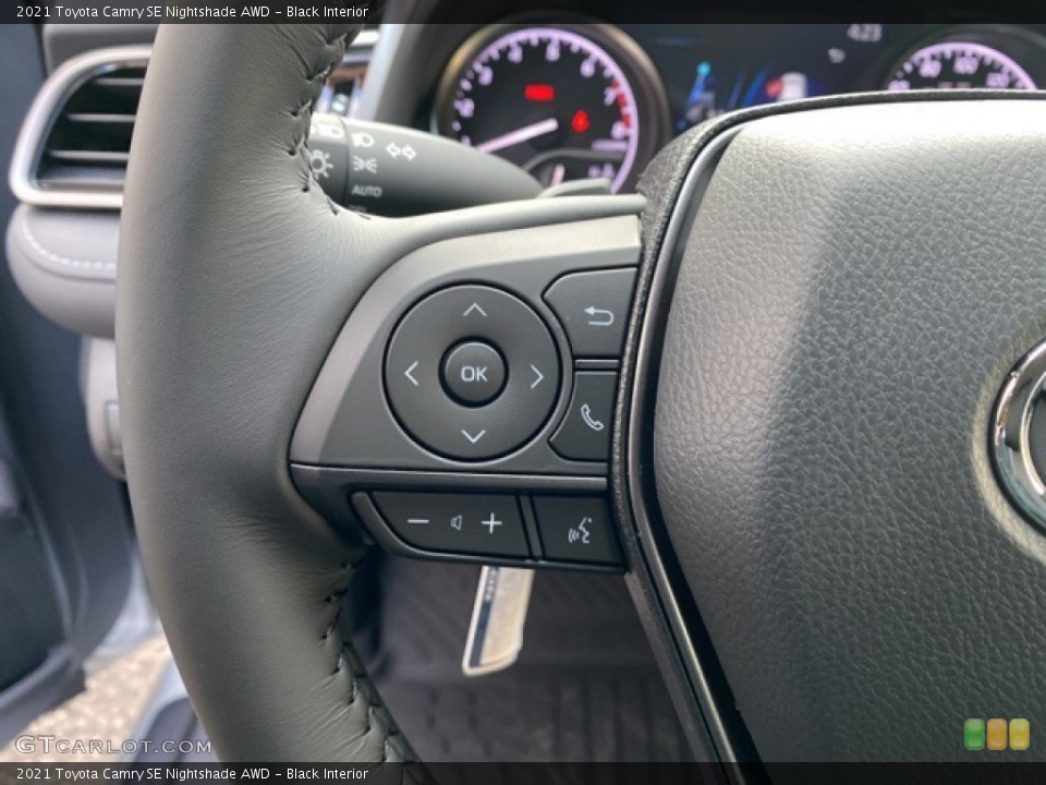 Black Interior Steering Wheel for the 2021 Toyota Camry SE Nightshade AWD #140237082
