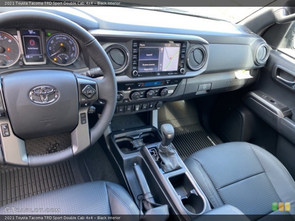 Black Interior Dashboard for the 2021 Toyota Tacoma TRD Sport Double Cab 4x4 #140238441