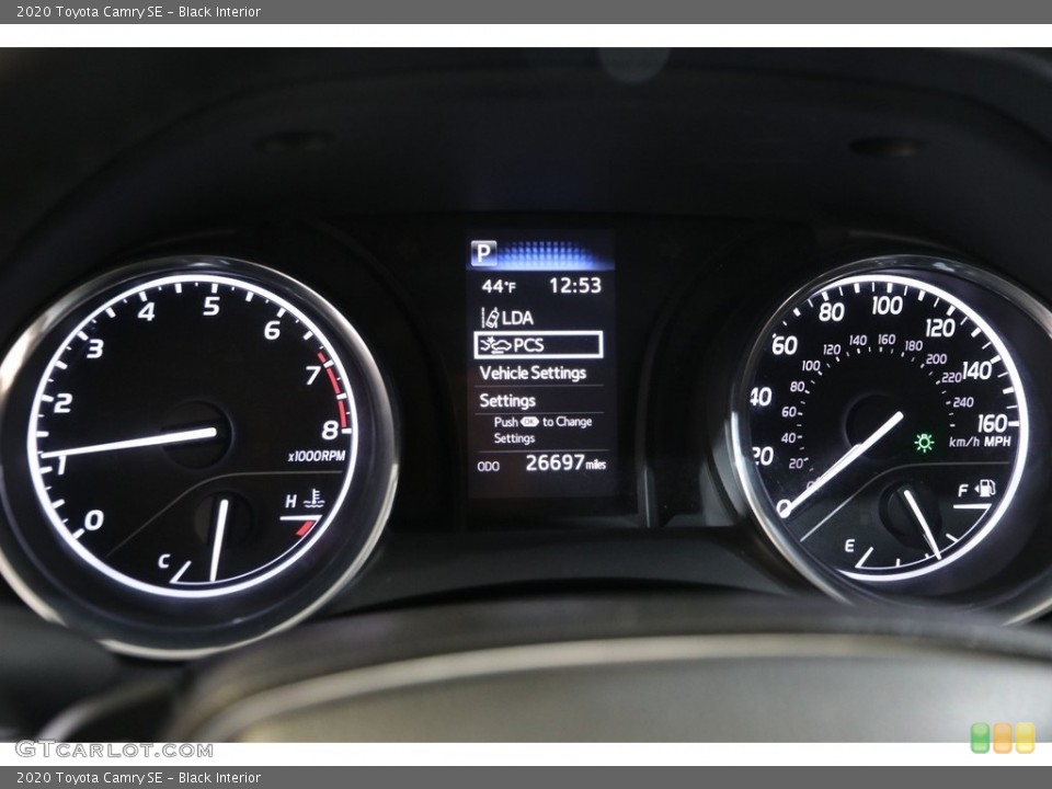 Black Interior Gauges for the 2020 Toyota Camry SE #140239368