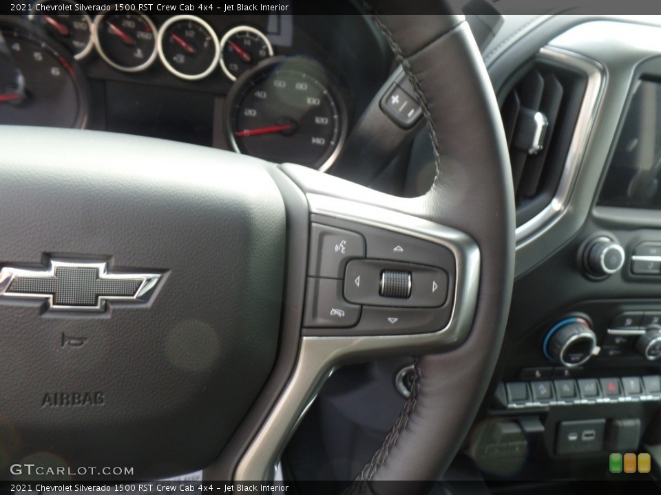 Jet Black Interior Steering Wheel for the 2021 Chevrolet Silverado 1500 RST Crew Cab 4x4 #140242739