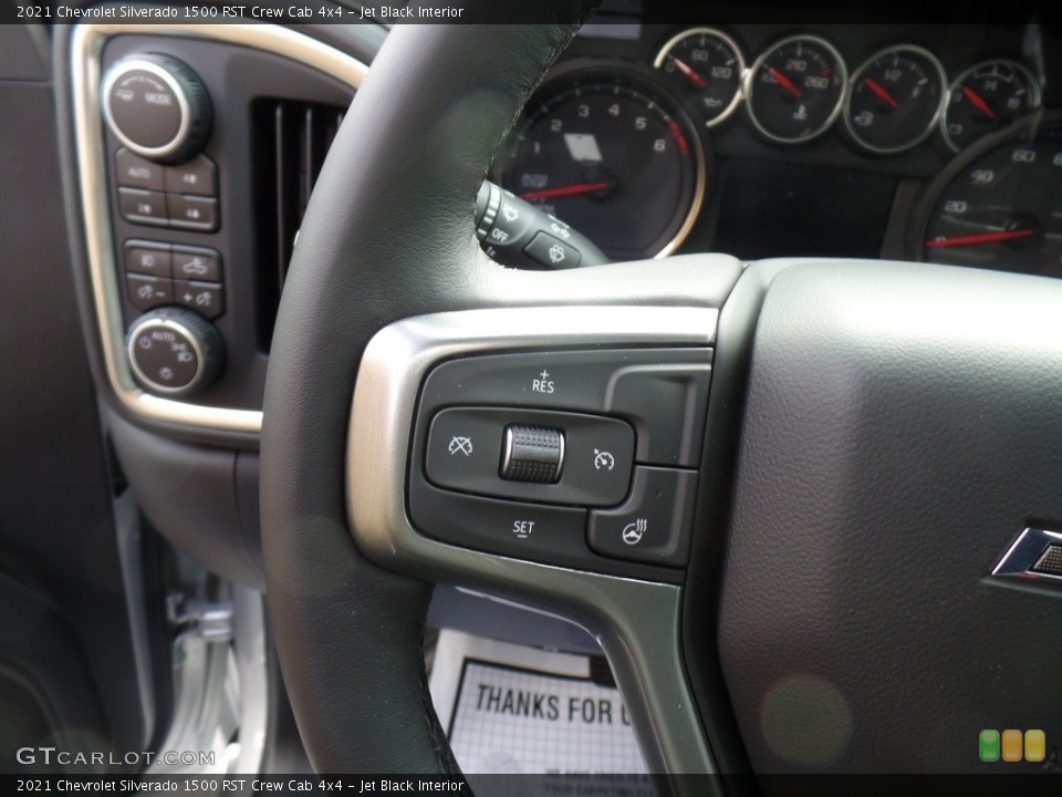 Jet Black Interior Steering Wheel for the 2021 Chevrolet Silverado 1500 RST Crew Cab 4x4 #140242766