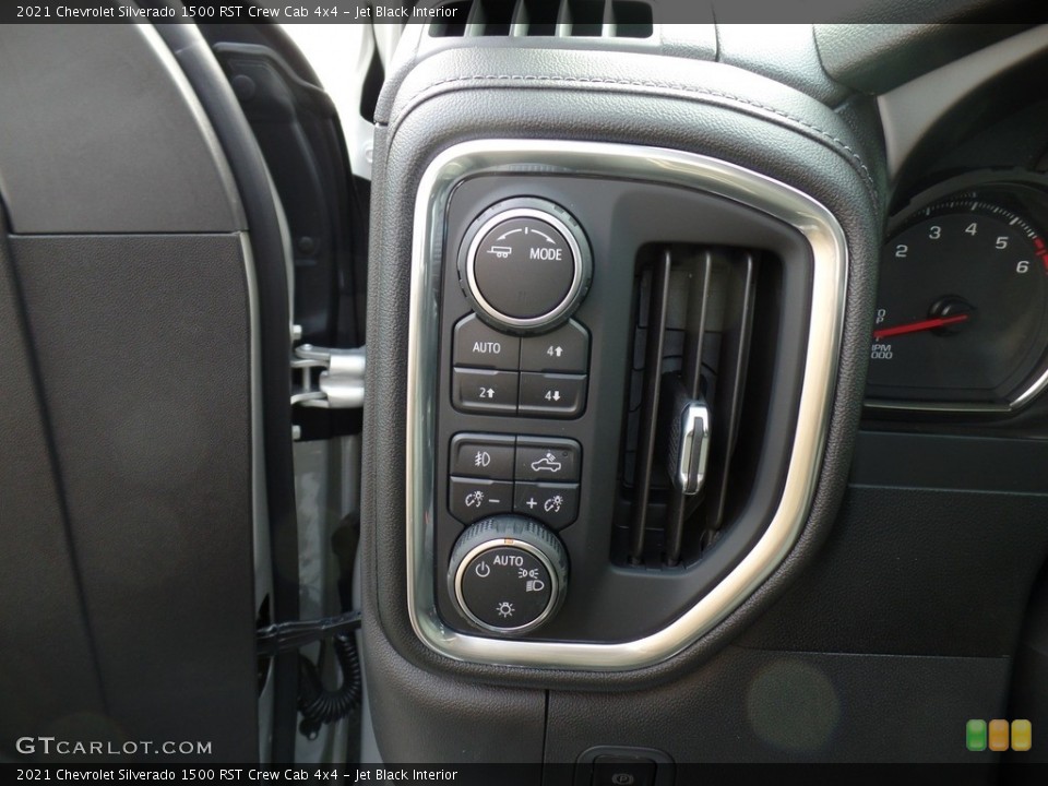 Jet Black Interior Controls for the 2021 Chevrolet Silverado 1500 RST Crew Cab 4x4 #140242793