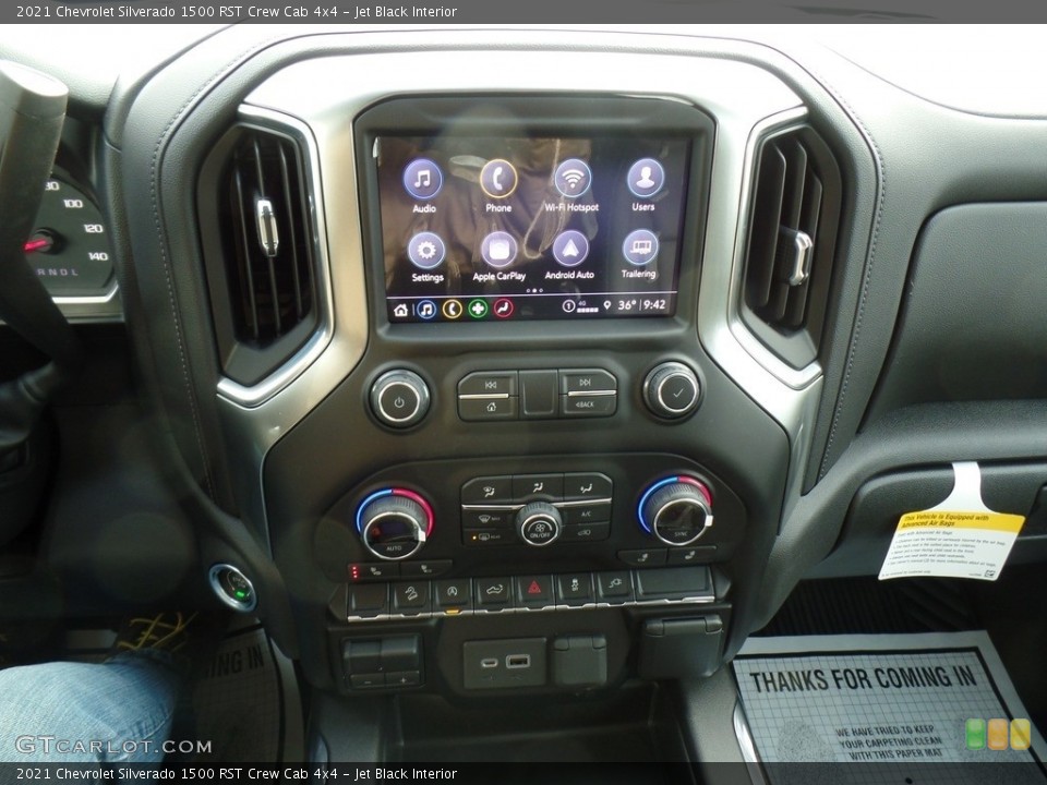 Jet Black Interior Controls for the 2021 Chevrolet Silverado 1500 RST Crew Cab 4x4 #140242844