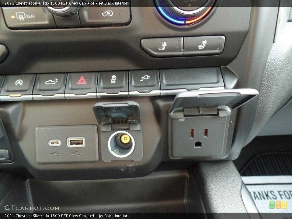 Jet Black Interior Controls for the 2021 Chevrolet Silverado 1500 RST Crew Cab 4x4 #140242982