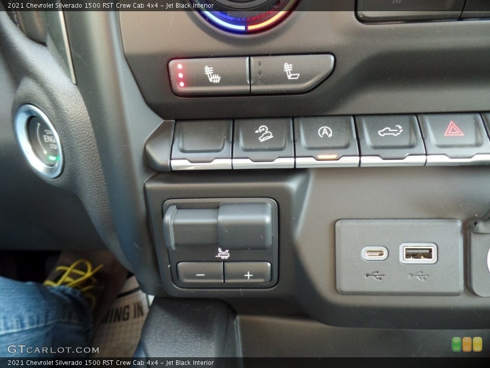 Jet Black Interior Controls for the 2021 Chevrolet Silverado 1500 RST Crew Cab 4x4 #140243001