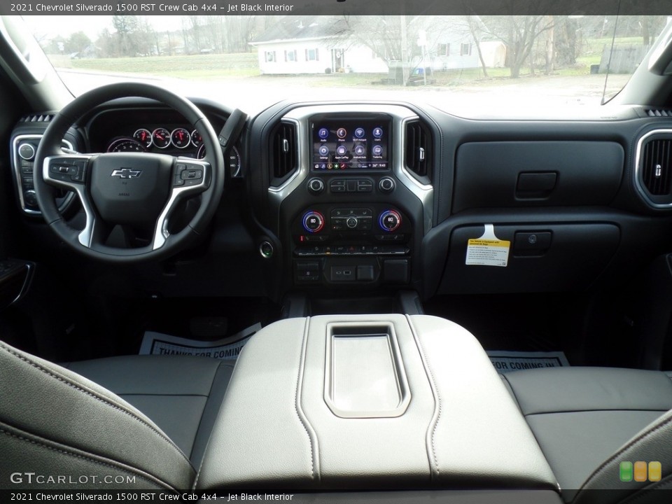 Jet Black Interior Dashboard for the 2021 Chevrolet Silverado 1500 RST Crew Cab 4x4 #140243081