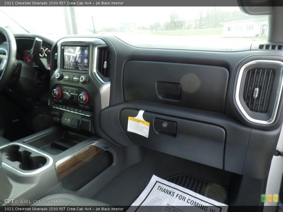 Jet Black Interior Dashboard for the 2021 Chevrolet Silverado 1500 RST Crew Cab 4x4 #140243444