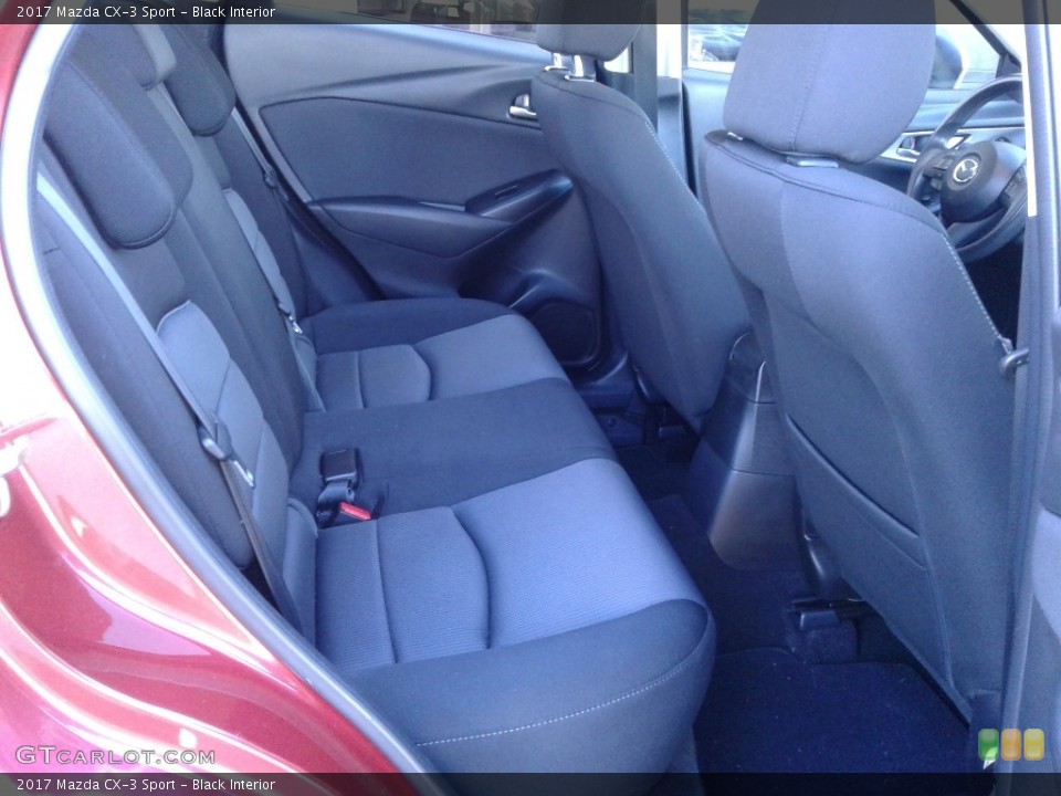 Black Interior Rear Seat for the 2017 Mazda CX-3 Sport #140245697