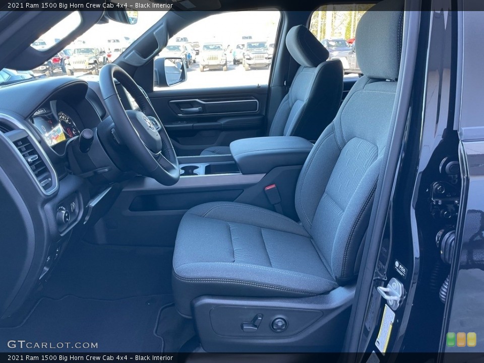 Black Interior Front Seat for the 2021 Ram 1500 Big Horn Crew Cab 4x4 #140246267