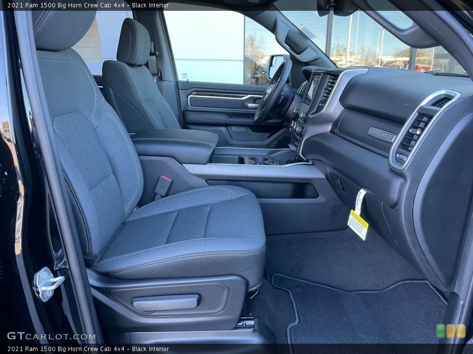 Black Interior Front Seat for the 2021 Ram 1500 Big Horn Crew Cab 4x4 #140246402