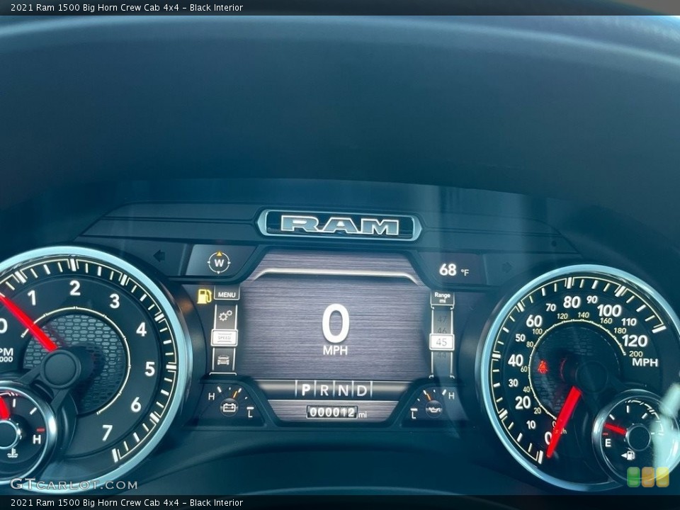 Black Interior Gauges for the 2021 Ram 1500 Big Horn Crew Cab 4x4 #140246486