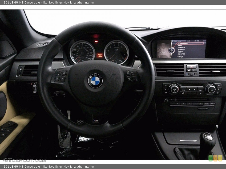 Bamboo Beige Novillo Leather Interior Dashboard for the 2011 BMW M3 Convertible #140246522