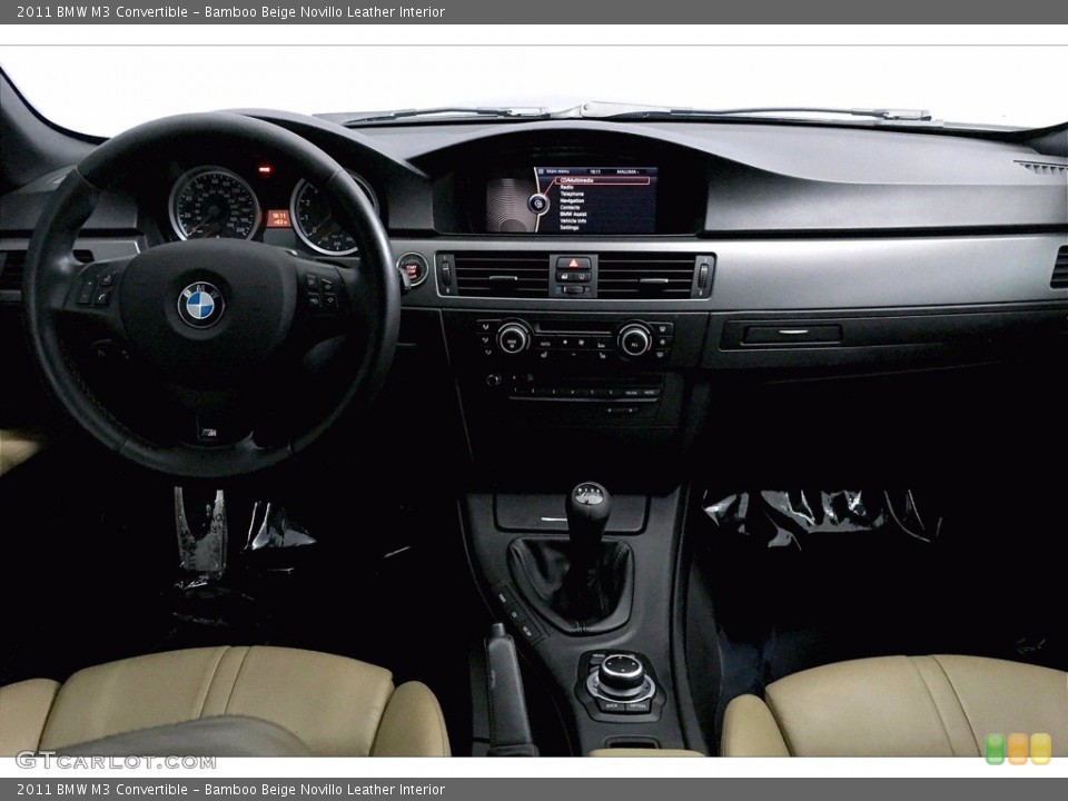 Bamboo Beige Novillo Leather Interior Dashboard for the 2011 BMW M3 Convertible #140246798