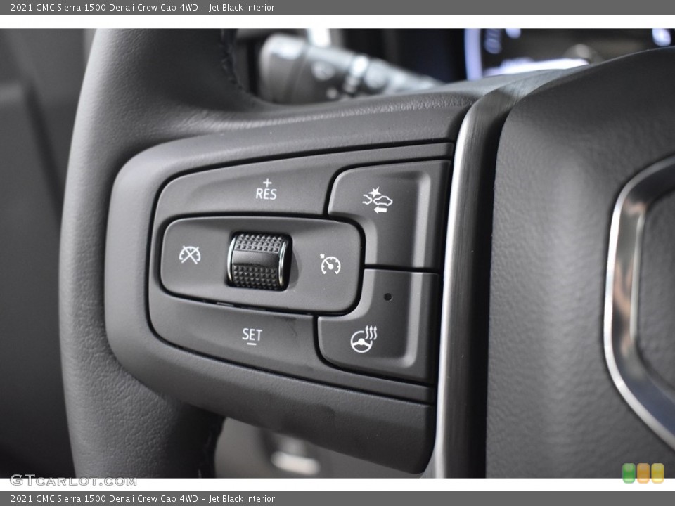 Jet Black Interior Steering Wheel for the 2021 GMC Sierra 1500 Denali Crew Cab 4WD #140246807