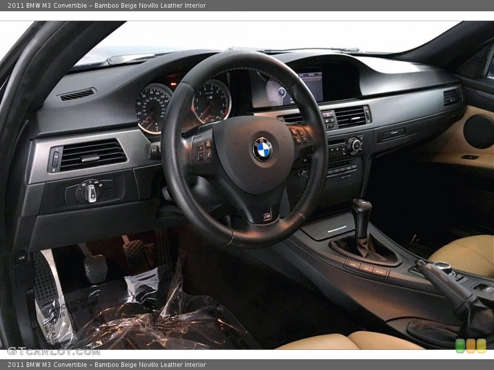 Bamboo Beige Novillo Leather Interior Dashboard for the 2011 BMW M3 Convertible #140246945
