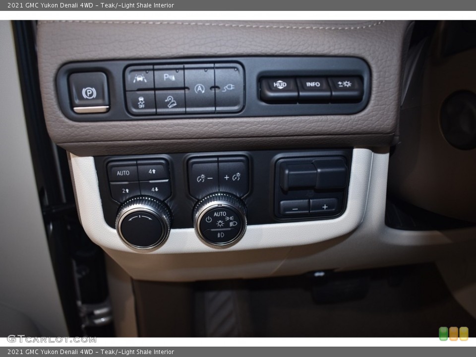 Teak/­Light Shale Interior Controls for the 2021 GMC Yukon Denali 4WD #140247080