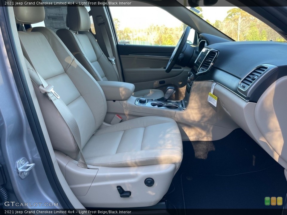 Light Frost Beige/Black Interior Front Seat for the 2021 Jeep Grand Cherokee Limited 4x4 #140247128
