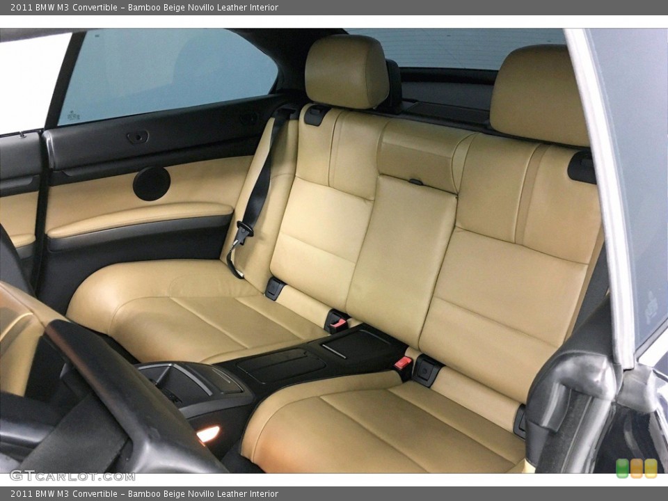 Bamboo Beige Novillo Leather Interior Rear Seat for the 2011 BMW M3 Convertible #140247137
