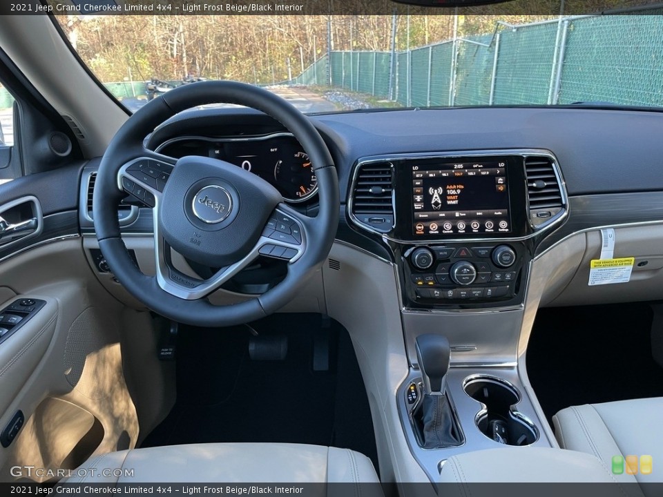 Light Frost Beige/Black Interior Dashboard for the 2021 Jeep Grand Cherokee Limited 4x4 #140247155