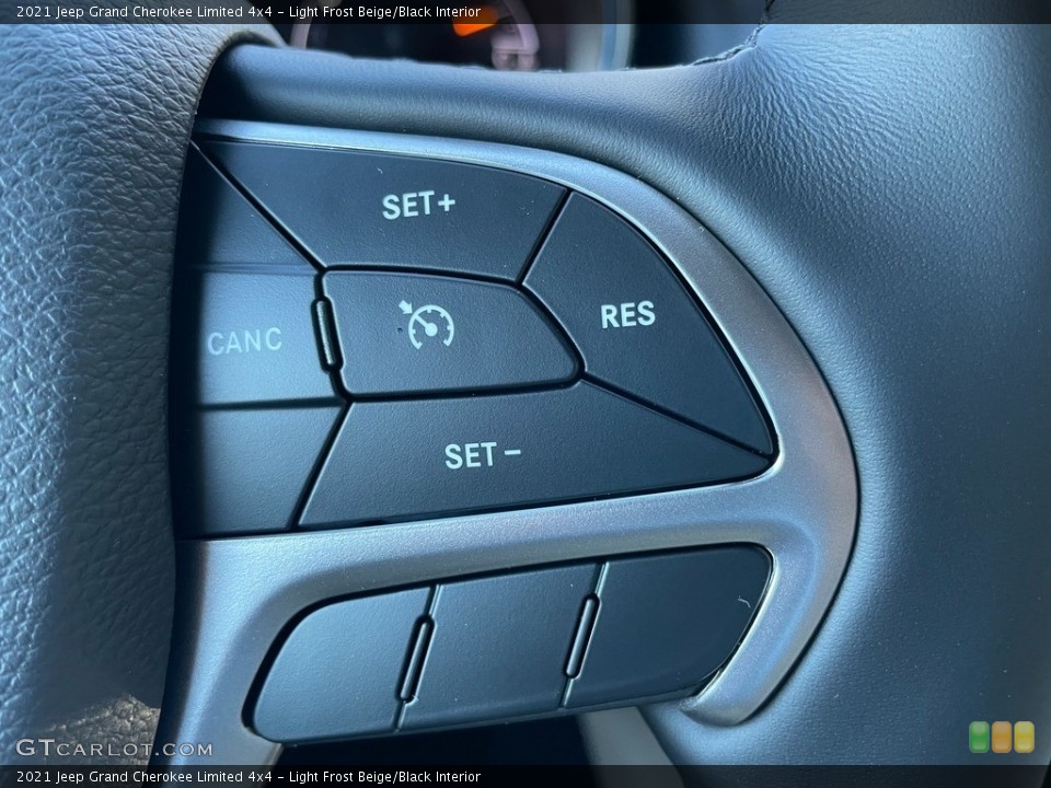 Light Frost Beige/Black Interior Steering Wheel for the 2021 Jeep Grand Cherokee Limited 4x4 #140247197