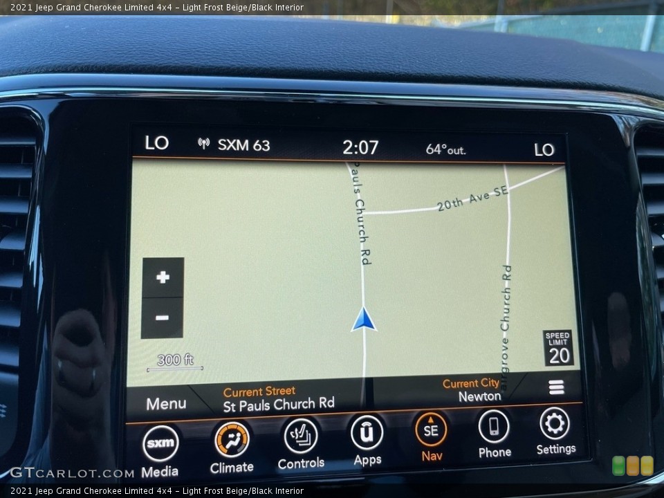 Light Frost Beige/Black Interior Navigation for the 2021 Jeep Grand Cherokee Limited 4x4 #140247287