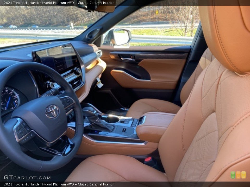 Glazed Caramel Interior Front Seat for the 2021 Toyota Highlander Hybrid Platinum AWD #140247665