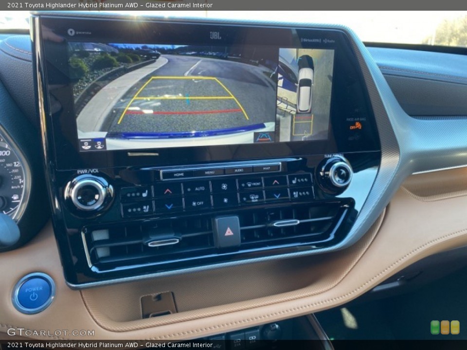 Glazed Caramel Interior Controls for the 2021 Toyota Highlander Hybrid Platinum AWD #140247749