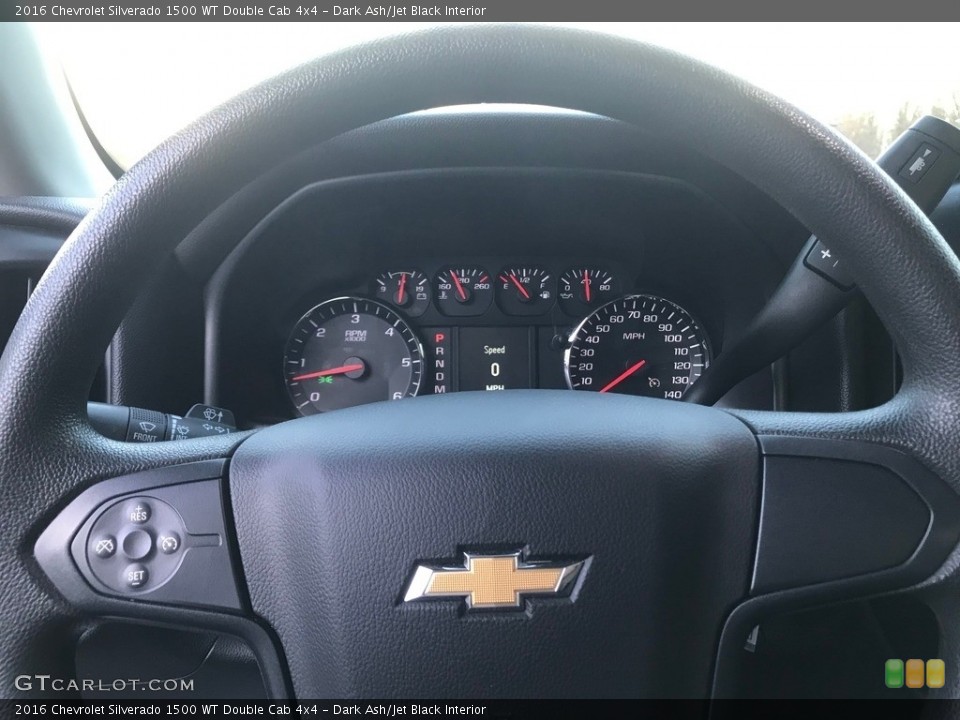 Dark Ash/Jet Black Interior Steering Wheel for the 2016 Chevrolet Silverado 1500 WT Double Cab 4x4 #140247797