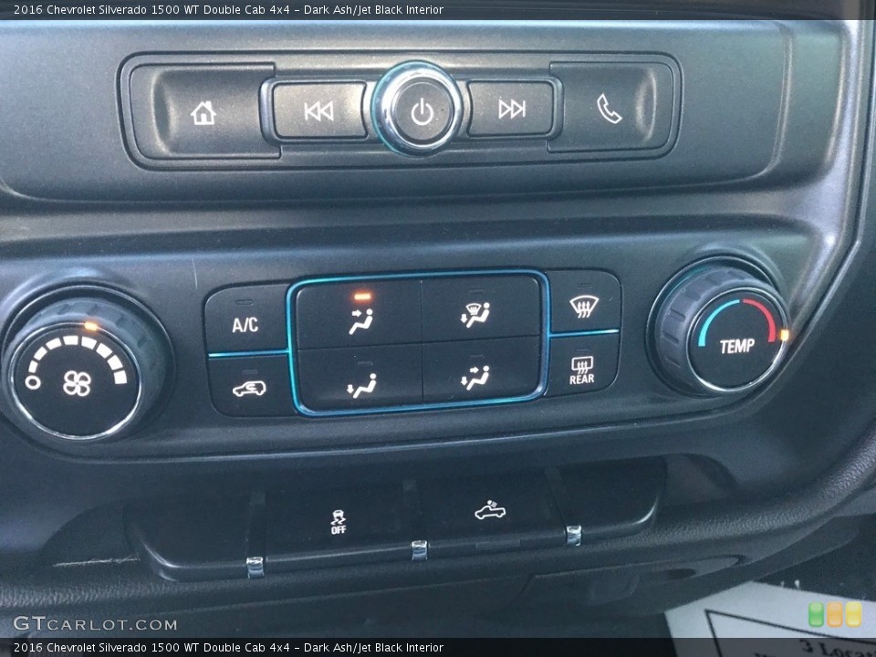 Dark Ash/Jet Black Interior Controls for the 2016 Chevrolet Silverado 1500 WT Double Cab 4x4 #140247866