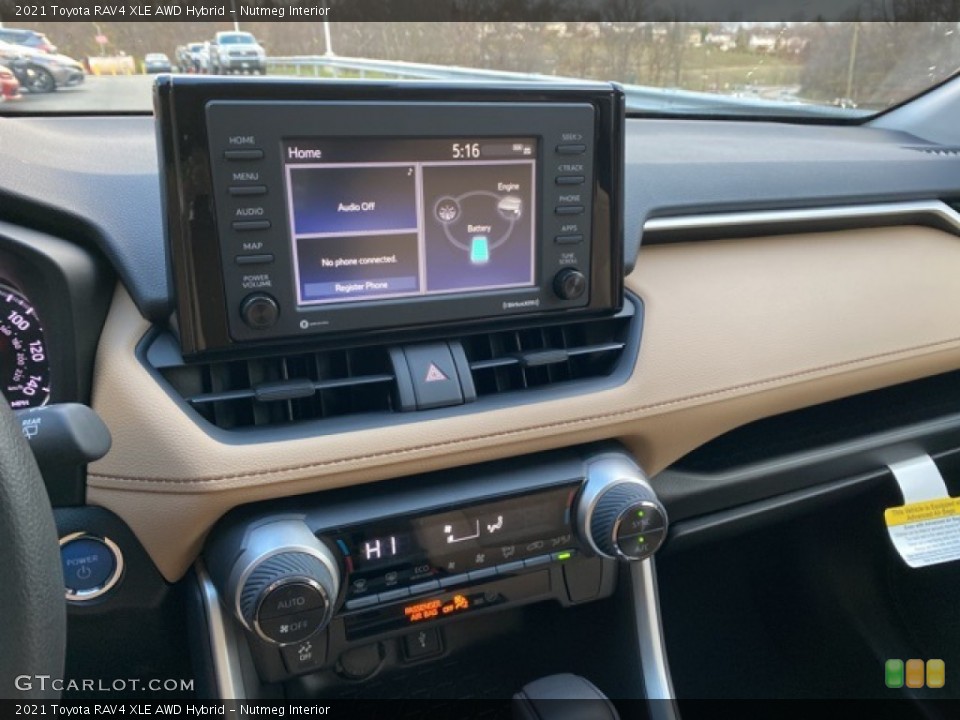 Nutmeg Interior Controls for the 2021 Toyota RAV4 XLE AWD Hybrid #140248382