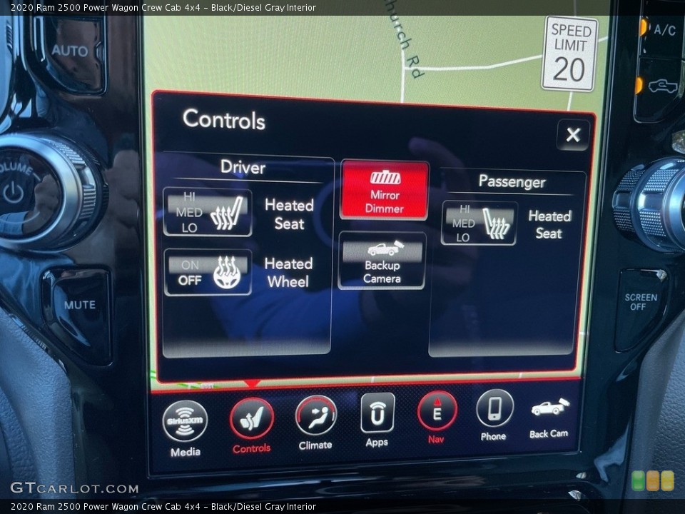 Black/Diesel Gray Interior Controls for the 2020 Ram 2500 Power Wagon Crew Cab 4x4 #140248658