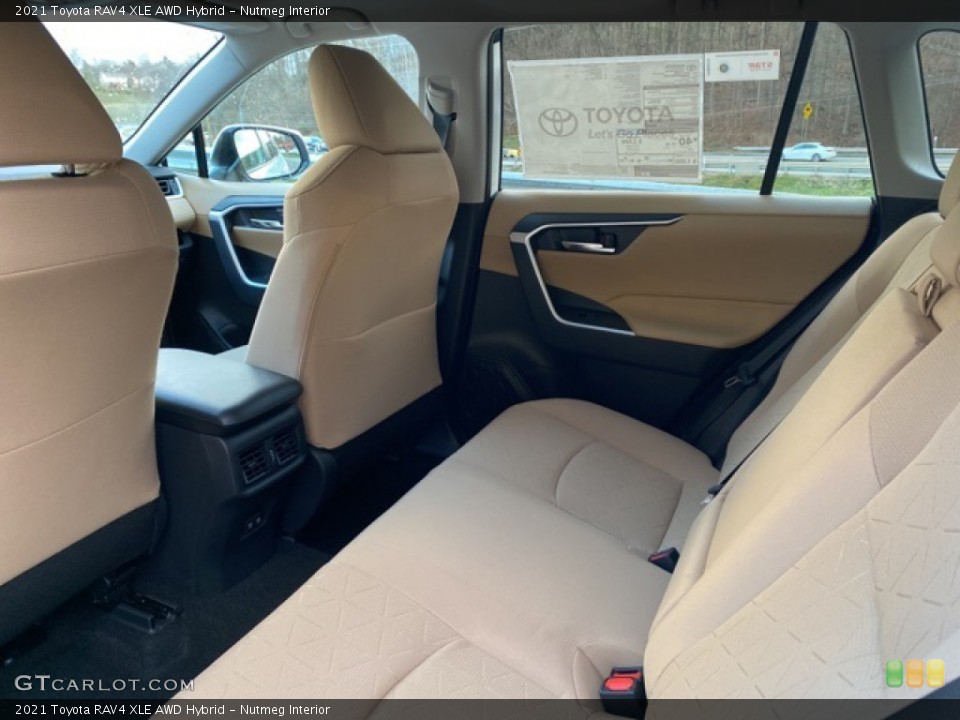 Nutmeg Interior Rear Seat for the 2021 Toyota RAV4 XLE AWD Hybrid #140248661