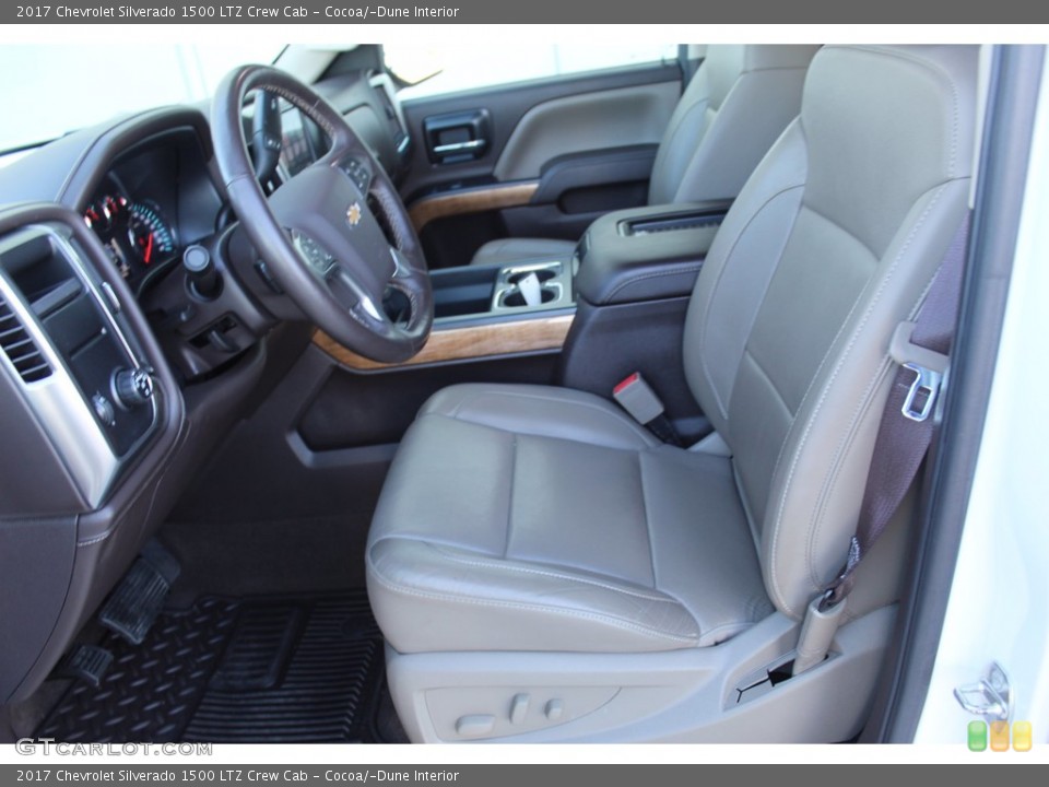 Cocoa/­Dune Interior Front Seat for the 2017 Chevrolet Silverado 1500 LTZ Crew Cab #140251376