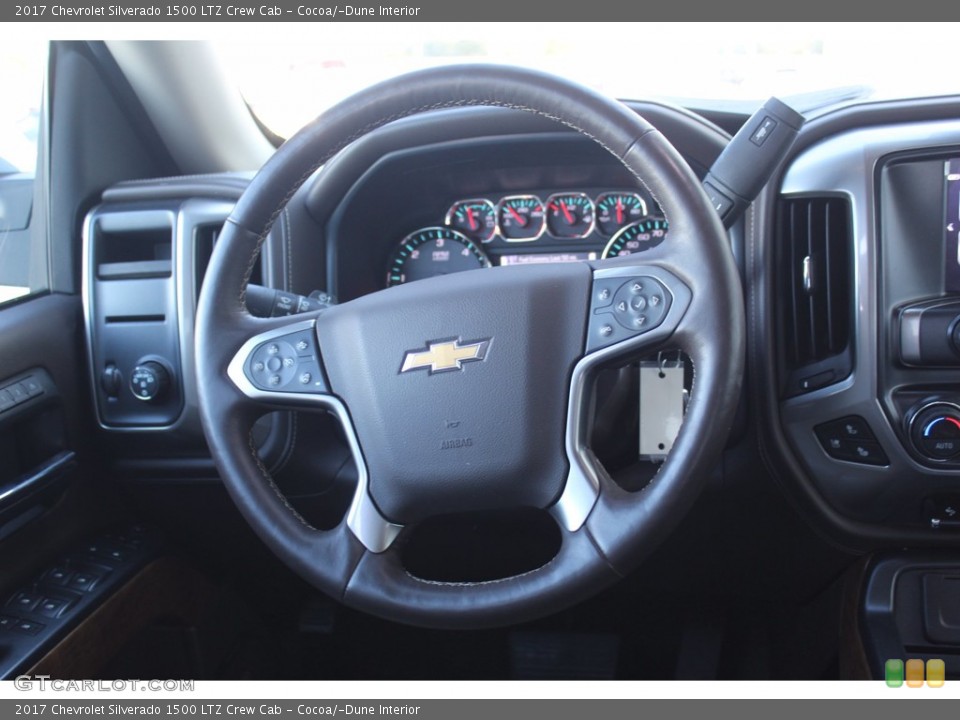 Cocoa/­Dune Interior Steering Wheel for the 2017 Chevrolet Silverado 1500 LTZ Crew Cab #140251442
