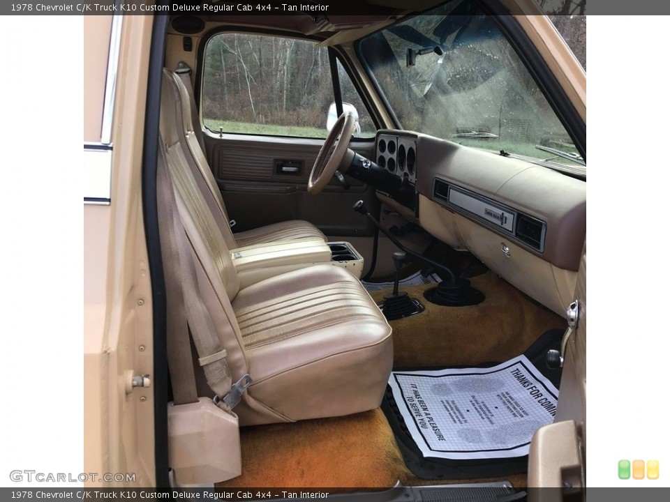 Tan Interior Front Seat for the 1978 Chevrolet C/K Truck K10 Custom Deluxe Regular Cab 4x4 #140252948