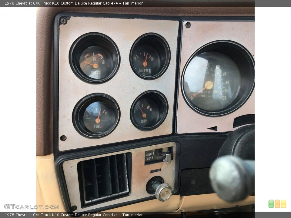Tan Interior Gauges for the 1978 Chevrolet C/K Truck K10 Custom Deluxe Regular Cab 4x4 #140253005