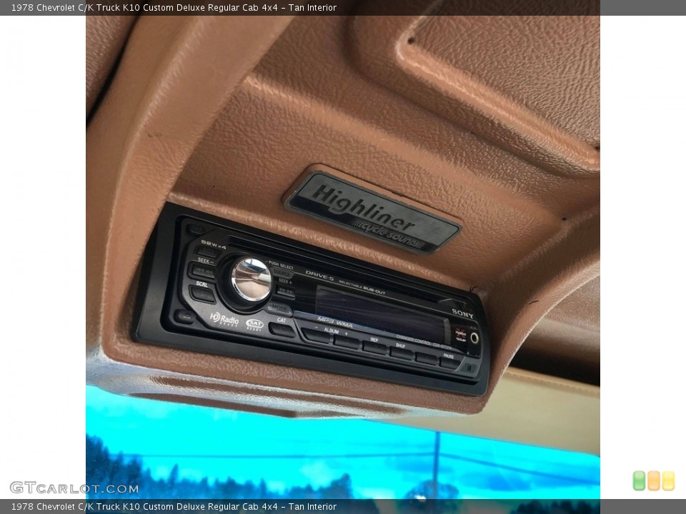 Tan Interior Audio System for the 1978 Chevrolet C/K Truck K10 Custom Deluxe Regular Cab 4x4 #140253056