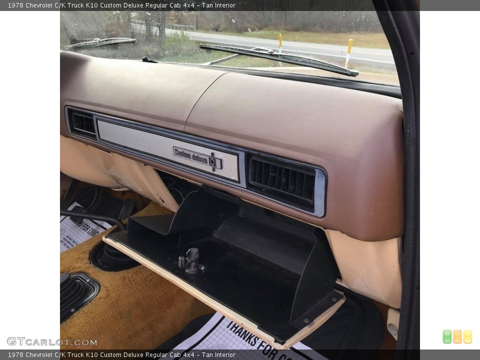 Tan Interior Dashboard for the 1978 Chevrolet C/K Truck K10 Custom Deluxe Regular Cab 4x4 #140253101