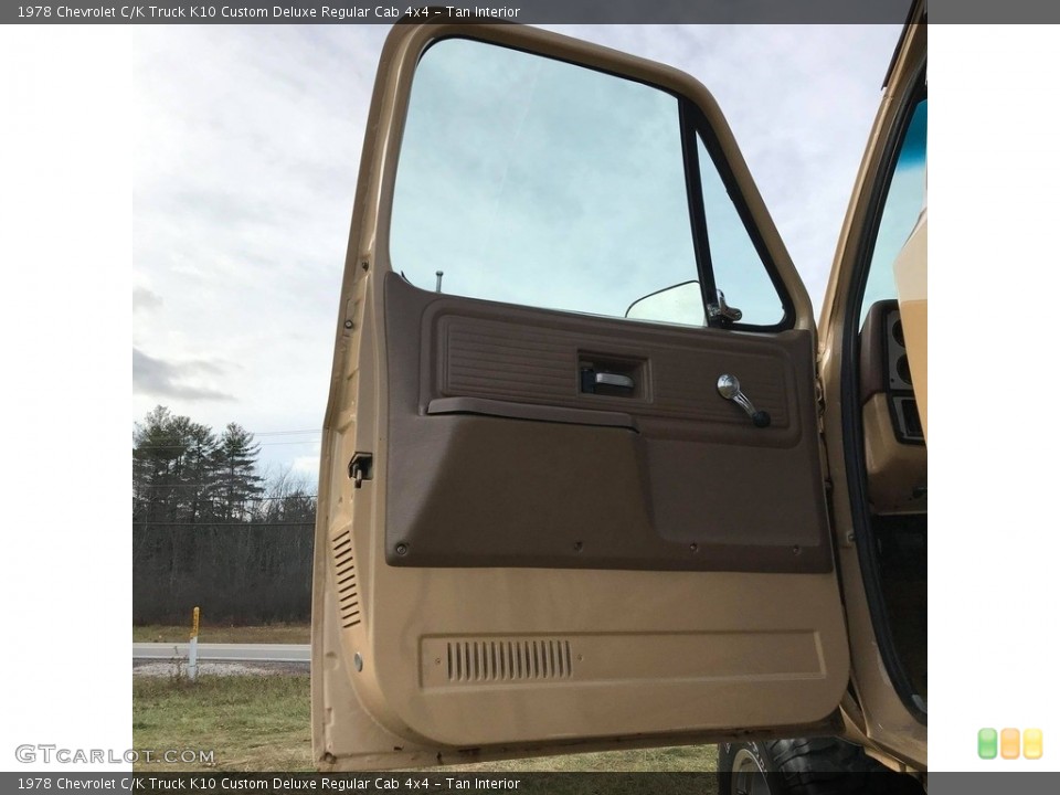 Tan Interior Door Panel for the 1978 Chevrolet C/K Truck K10 Custom Deluxe Regular Cab 4x4 #140253296
