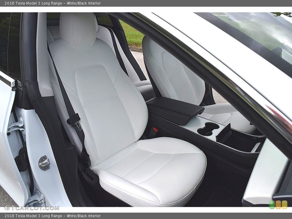 White/Black Interior Front Seat for the 2018 Tesla Model 3 Long Range #140254202