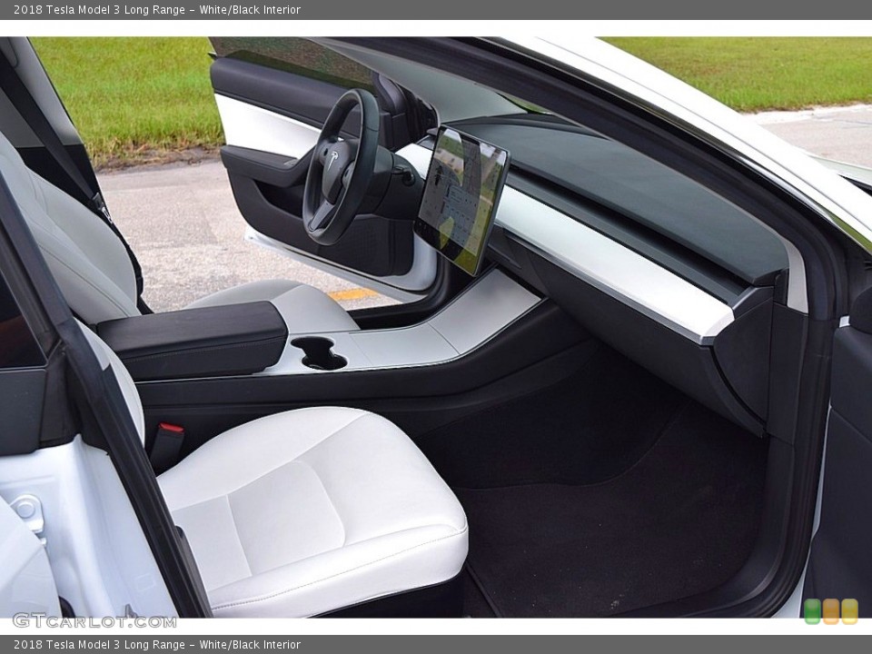 White/Black Interior Front Seat for the 2018 Tesla Model 3 Long Range #140254229