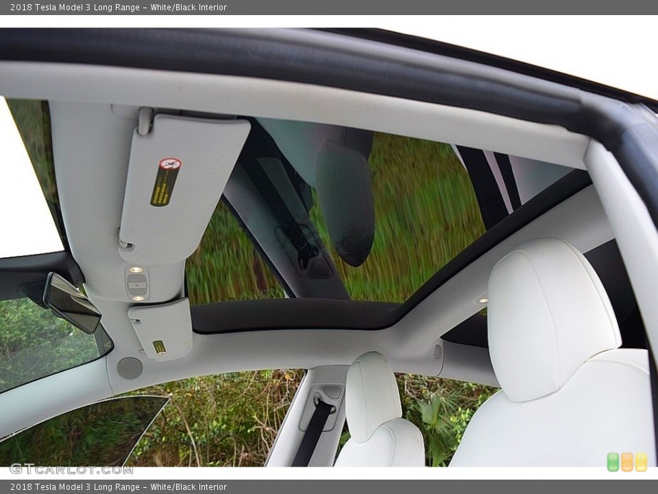 White/Black Interior Sunroof for the 2018 Tesla Model 3 Long Range #140254391