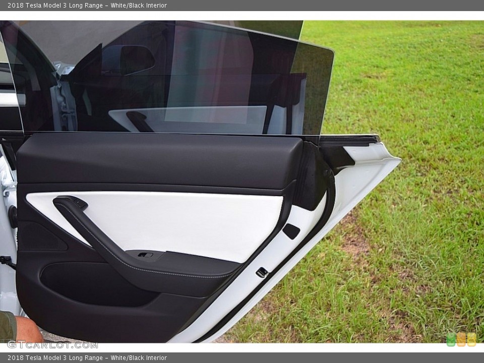 White/Black Interior Door Panel for the 2018 Tesla Model 3 Long Range #140254430