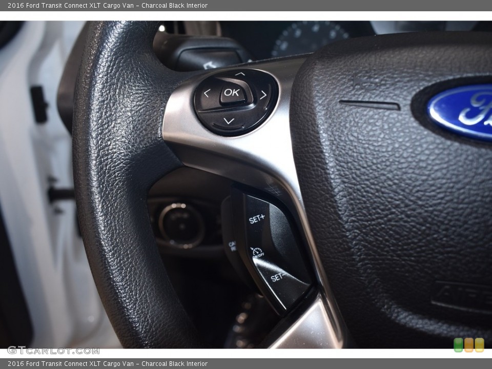 Charcoal Black Interior Steering Wheel for the 2016 Ford Transit Connect XLT Cargo Van #140256704