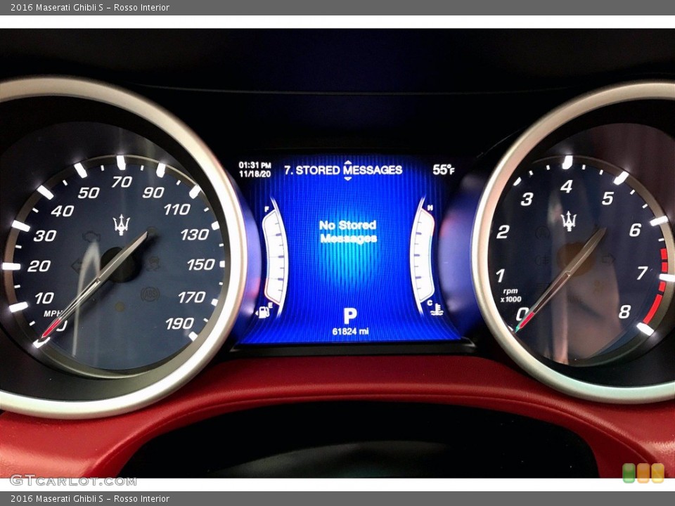 Rosso Interior Gauges for the 2016 Maserati Ghibli S #140262383