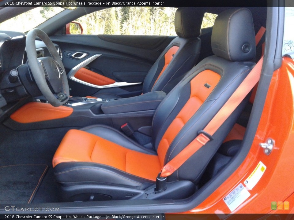 Jet Black/Orange Accents Interior Photo for the 2018 Chevrolet Camaro SS Coupe Hot Wheels Package #140262833