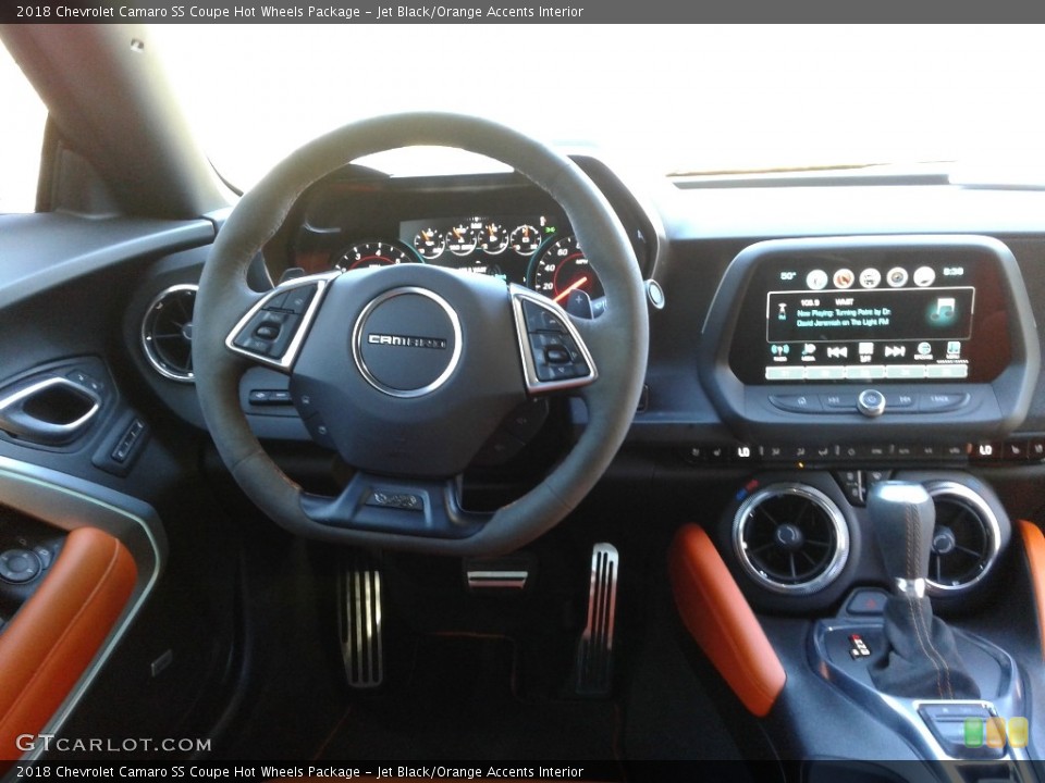 Jet Black/Orange Accents Interior Dashboard for the 2018 Chevrolet Camaro SS Coupe Hot Wheels Package #140262992
