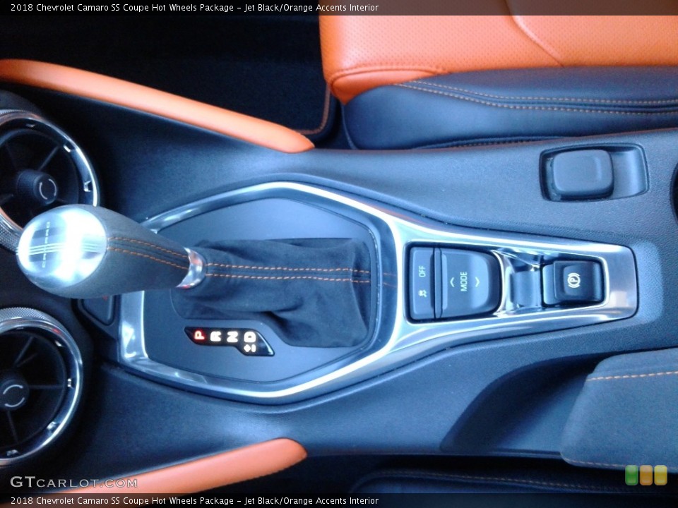 Jet Black/Orange Accents Interior Transmission for the 2018 Chevrolet Camaro SS Coupe Hot Wheels Package #140263148